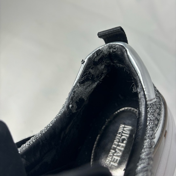 MICHAEL Michael Kors Jada Glitter Fabric Rhinestone Embellished Trainers Sneaker - Picture 10 of 10